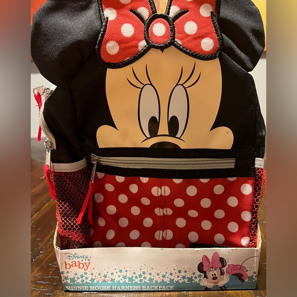 Disney Baby Minnie Mouse Polka Dot Toddler Harness Backpack